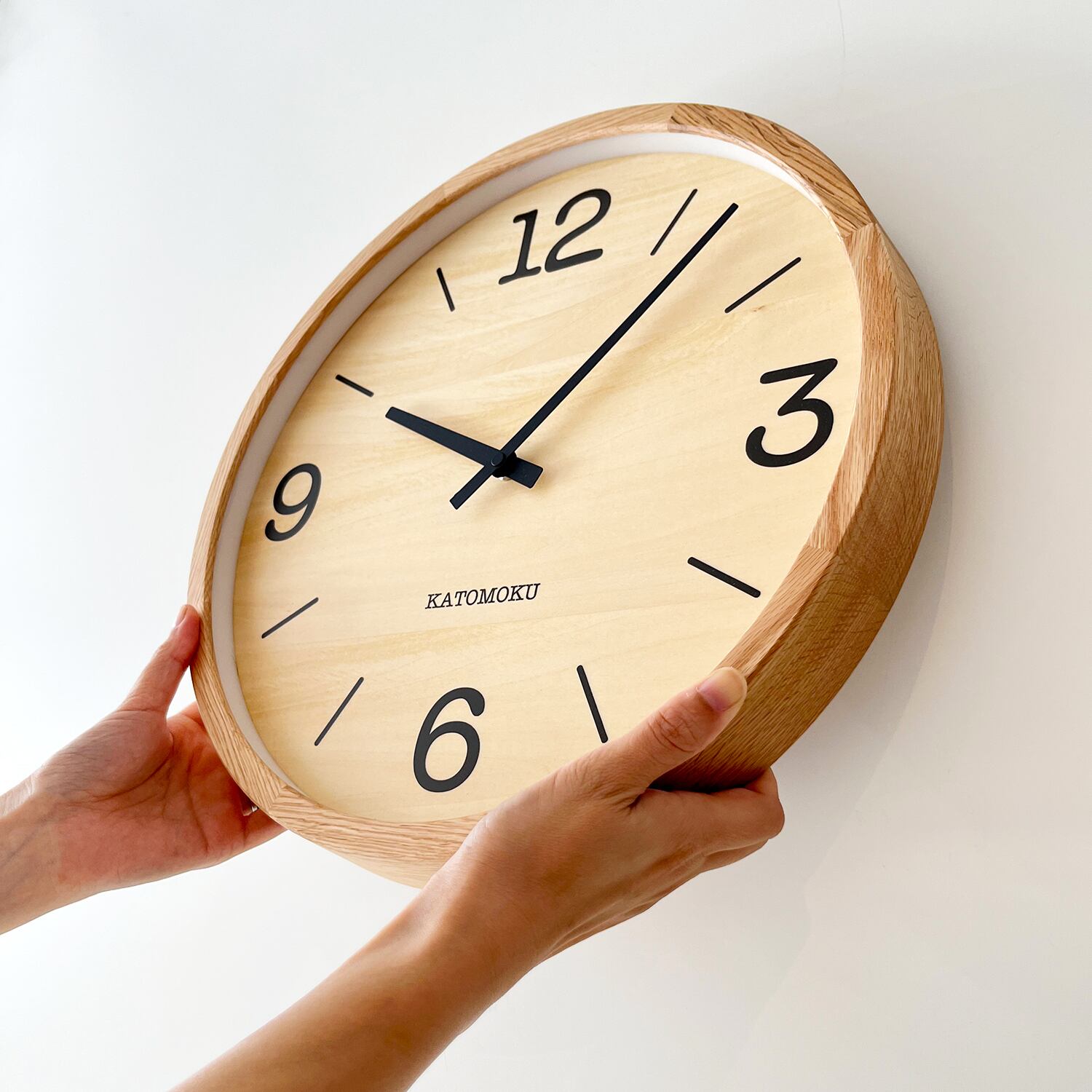 KATOMOKU muku clock 20 LL オーク km-137OA 掛け時計 | 加藤木工株式