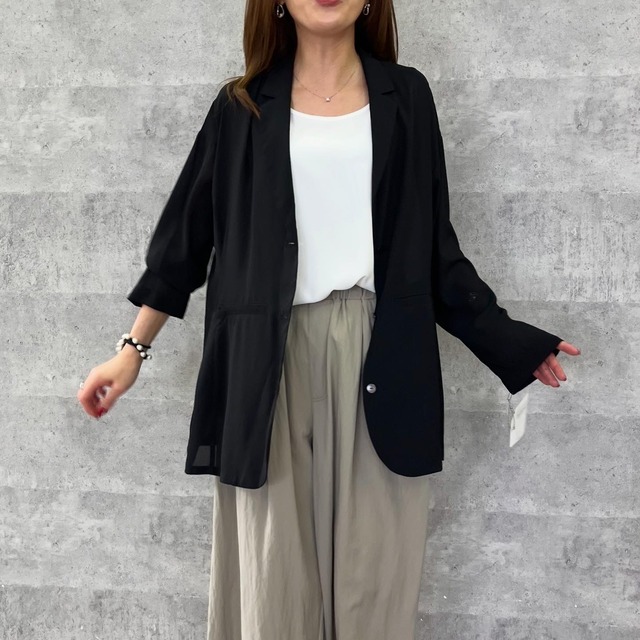 アンナケリー  Annakerry SHEER TAILOR BLOUSE