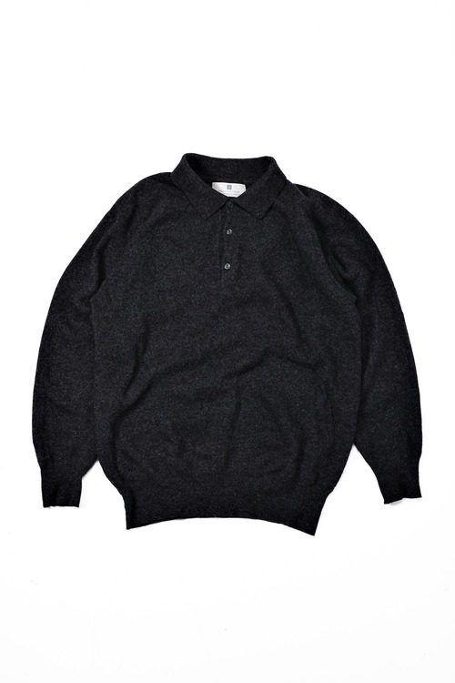 [1990's-2000's] “Ballantyne” Super Geelong Lambswool Knit Polo（Made in Scotland)