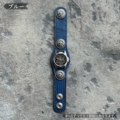 【限定商品】ウォッチブレス スリーコンチョ 姫路黒桟リザード