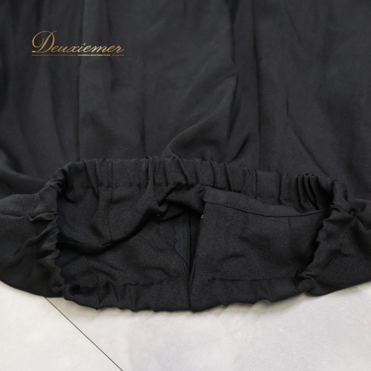 フラメンコ 衣装 ファルダ スカート ブラック系 水玉 ドット柄 黒 黄 華やか ボリューム 無地 シンプル 練習 レッスン イベント ステージ ピキージョ かわいい ボランテ フリル シージョ イエロー系