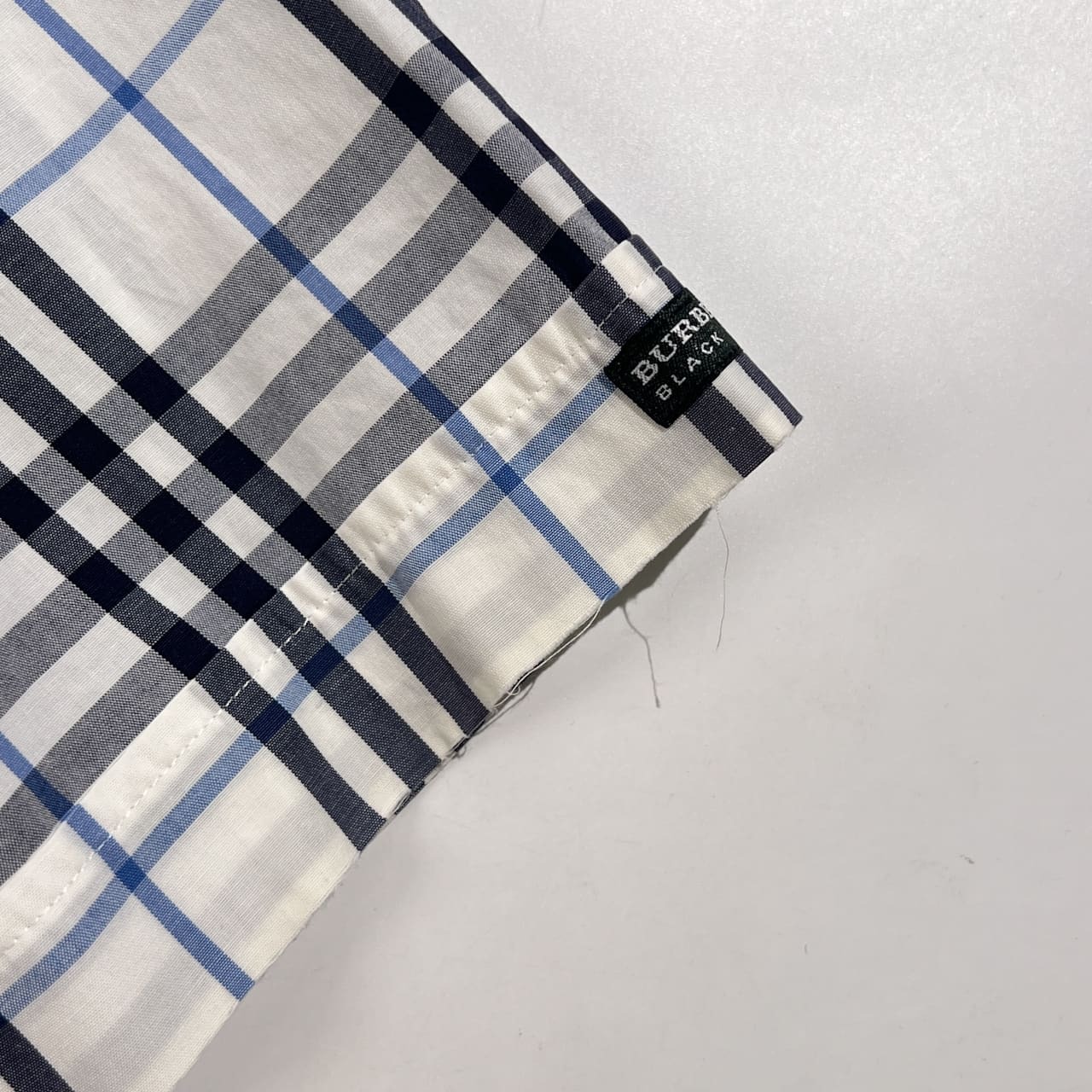 BURBERRY BLACK LABEL バーバリーブラックレーベル ノバチェック BD ボタンダウン  半袖 シャツ 2/ホワイト系 メンズ