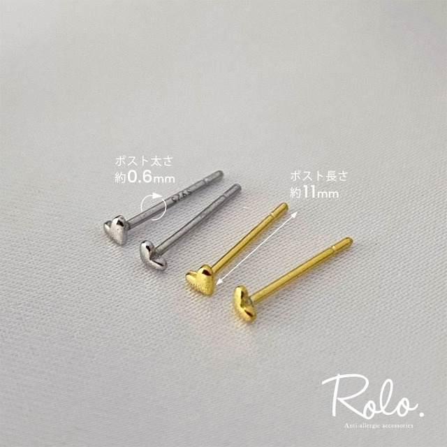 ハートmicroピアス シルバー925