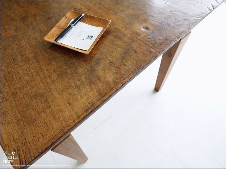 チーク無垢材 ヴィンテージダイニングテーブルKLE 食卓テーブル 古材