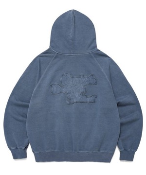 [CAVISH] RAGLAN PIGMENT SELLER LOGO HOODIE BLUE(CV2DFUM406A)