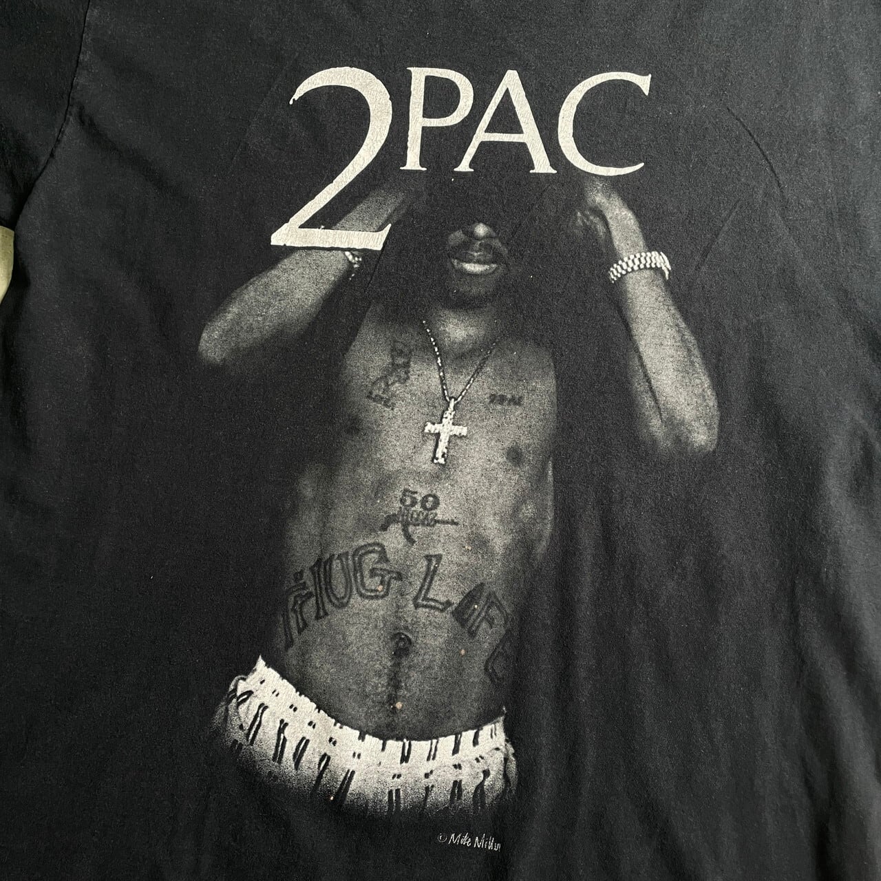 2PAC フォトプリント ラップTシャツ メンズL 古着 TUPAC ツーパック 