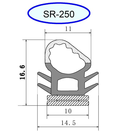 8ｍ切売 ♪ SR-250（エアータイトガスケット）ごむの森オリジナル品