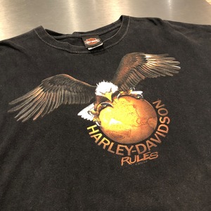⊕⊕ HARLEY-DAVIDSON "RULES EAGLE+GLOBE" T-SHIRT
