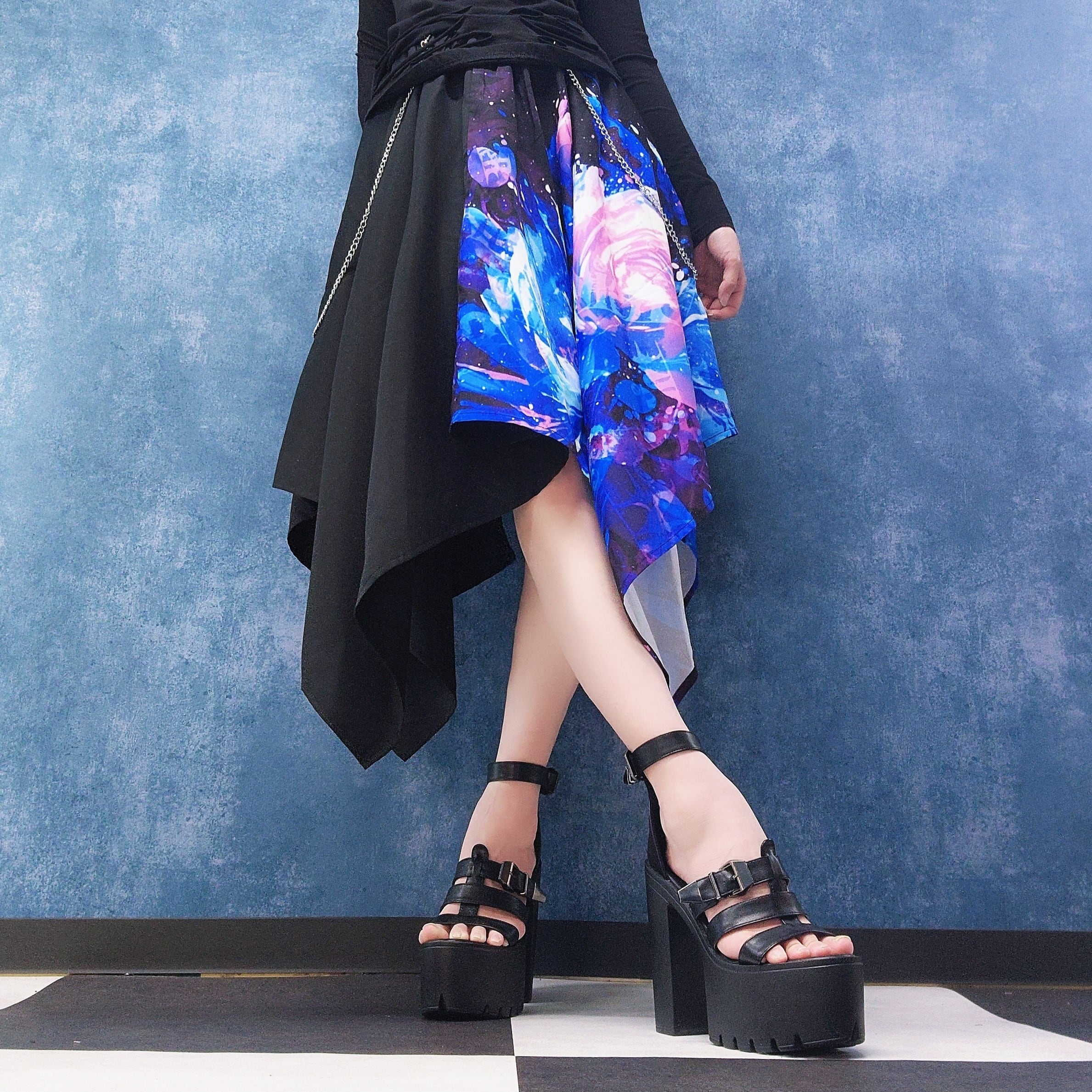 スカート nagonstans asymmetry drawstring skirt SLY（スライ）の「DRAWSTRING ASYMMETRY SK ドローストリング