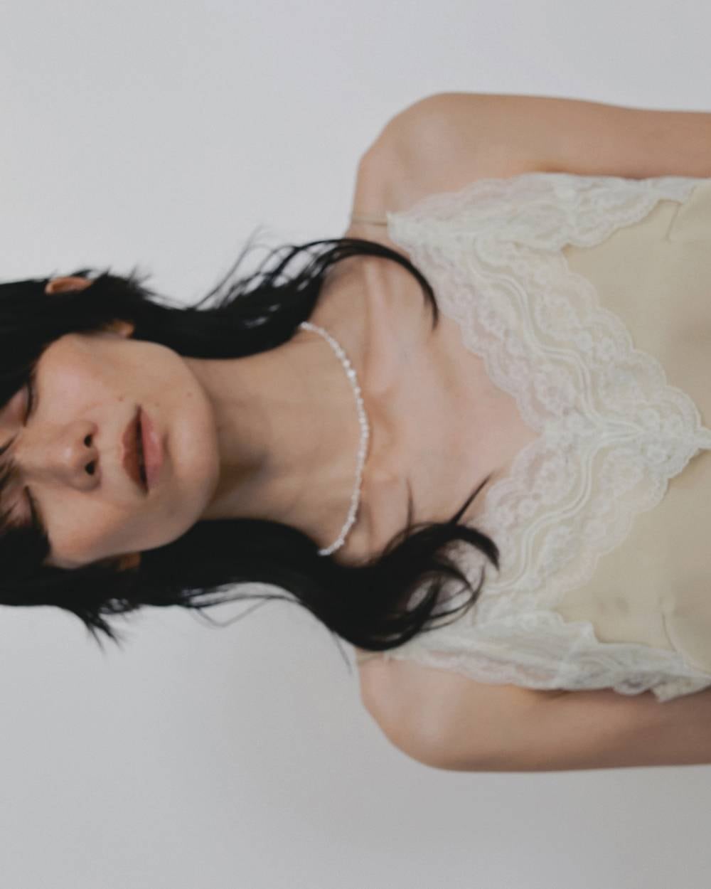anuke 】Satin Lace Camisole | valance 福井｜レディース セレクト