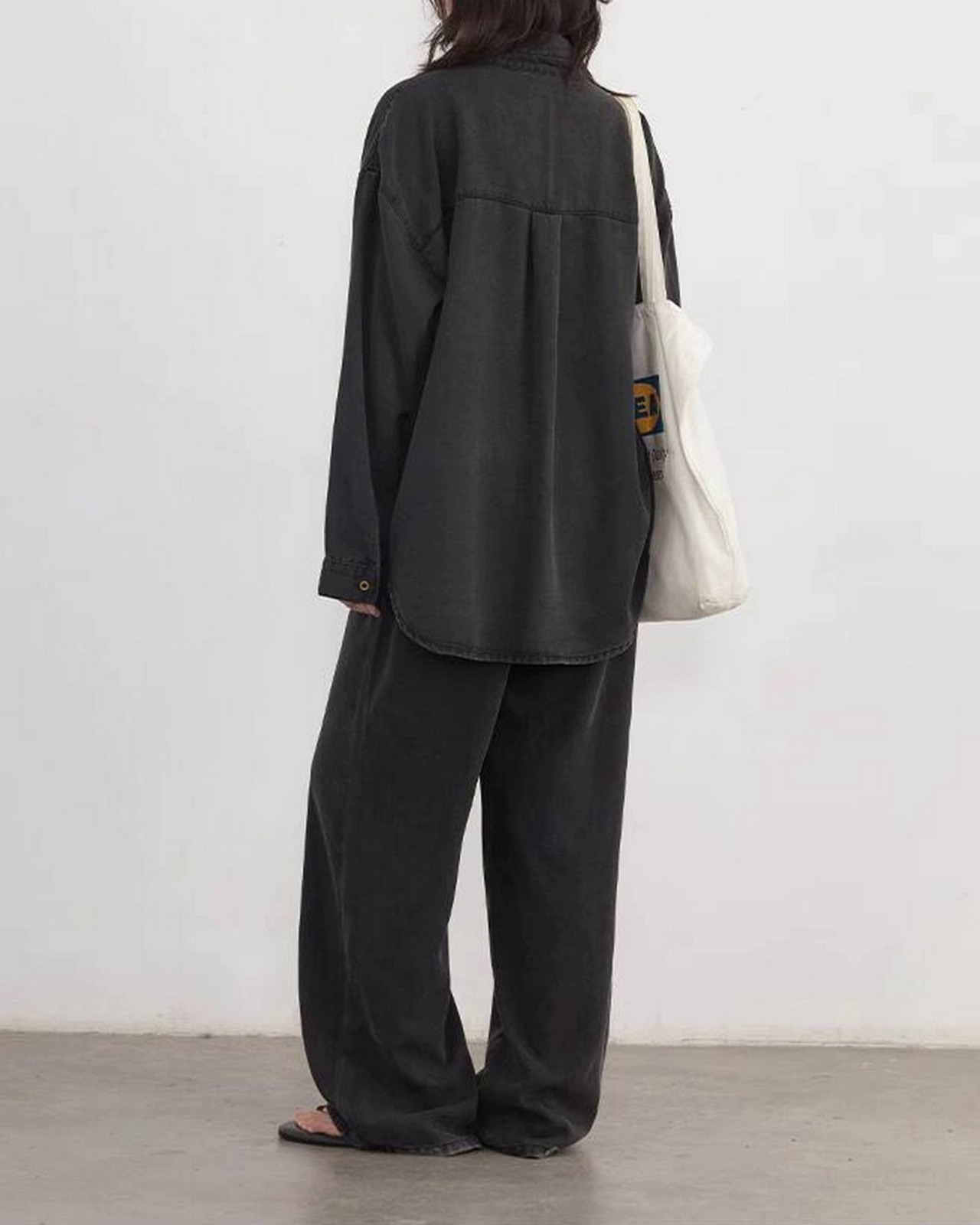 シャツワイドレッグパンツスーツ A0217 - 4