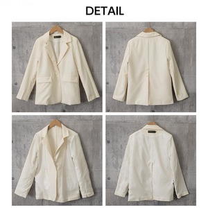 テーラード ジャケット レディース 韓国 春 秋 アウター バックスリット 通勤 通学 きれいめ シンプル 大人 カジュアル オフィス ビジネス 入学式 卒業式 フォーマル 学校行事 無地 スーツ 大人可愛い 大人女子