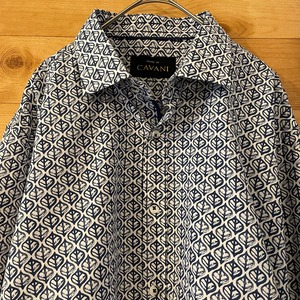 【HOUSE OF CAVANI】 長袖 柄シャツ アメリカ古着 XL トルコ製