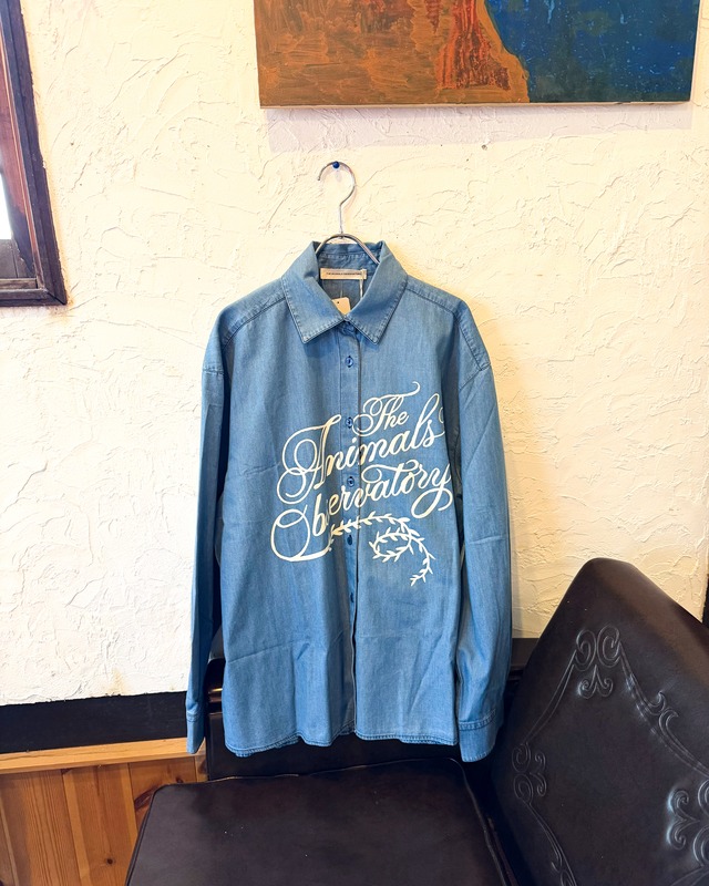 【THE ANIMALS OBSERVATORY 14Y】WOLF DENIM SHIRT