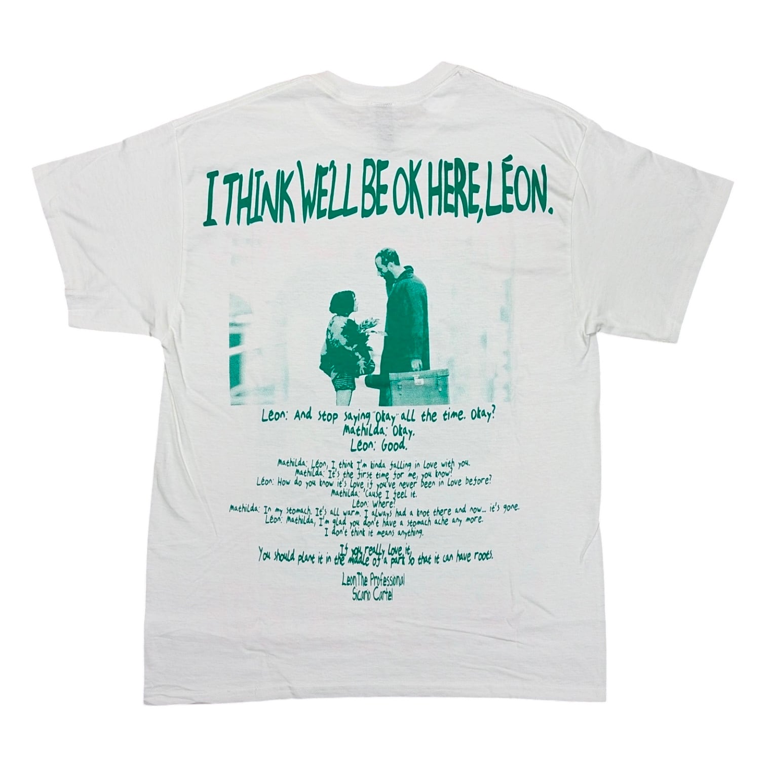 シカリオカルテル】SICARIOCARTEL MATILDA BUILD S/S TEE WHITE×GREEN