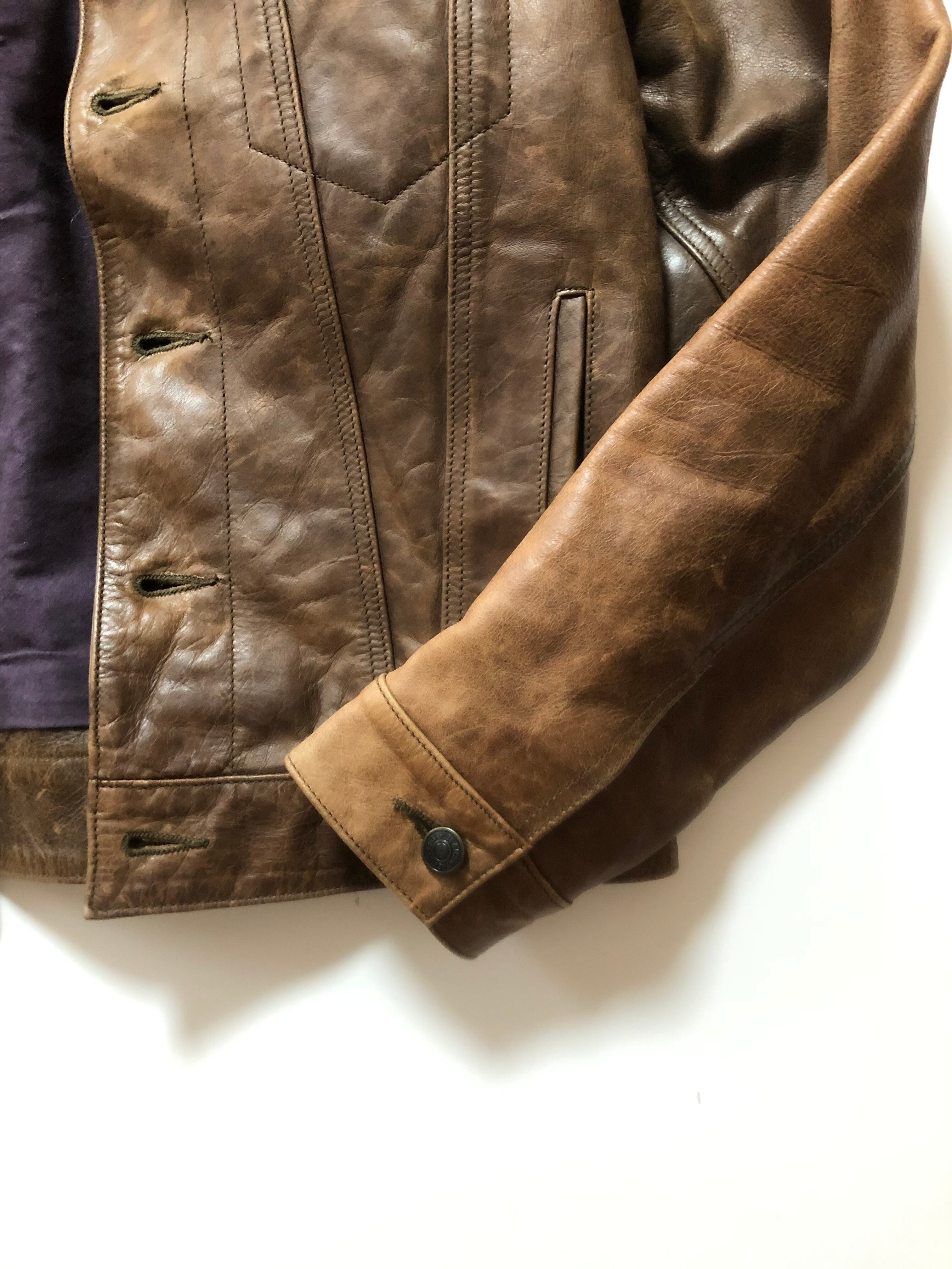 90's GAP LEATHER JACKET ギャップ レザージャケット 342 SECOND HAND RED