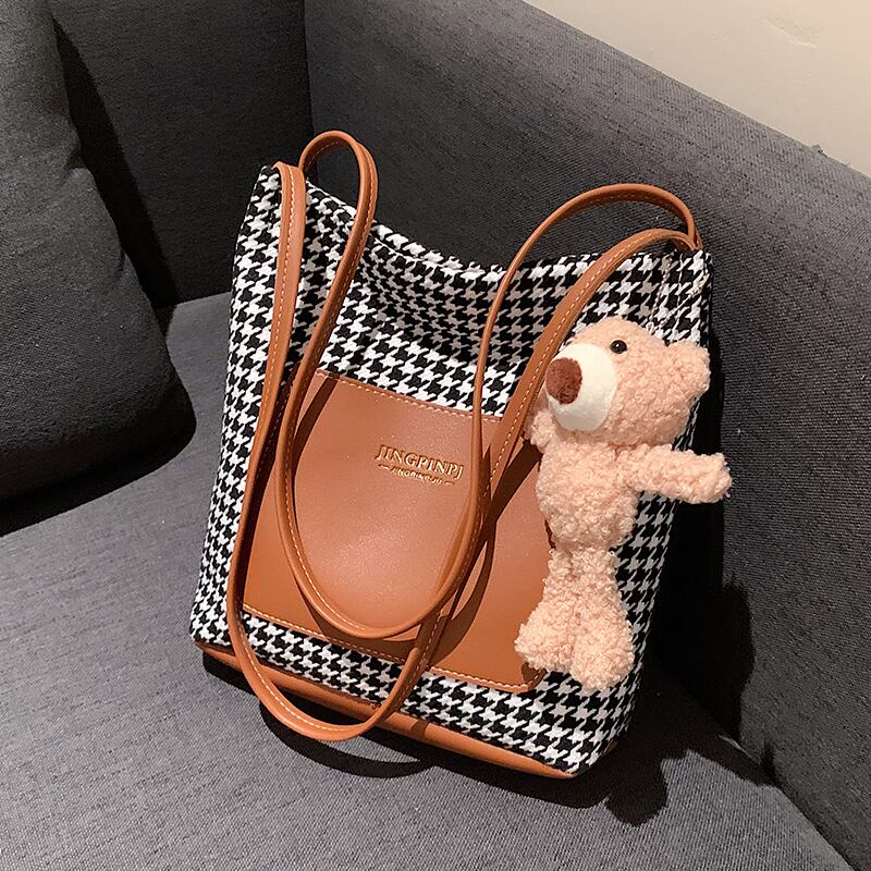 オータムウィンタースタンダードショルダーバッグ レトロ 秋物 冬物 トートバッグ 手作りハンドバック42200771415