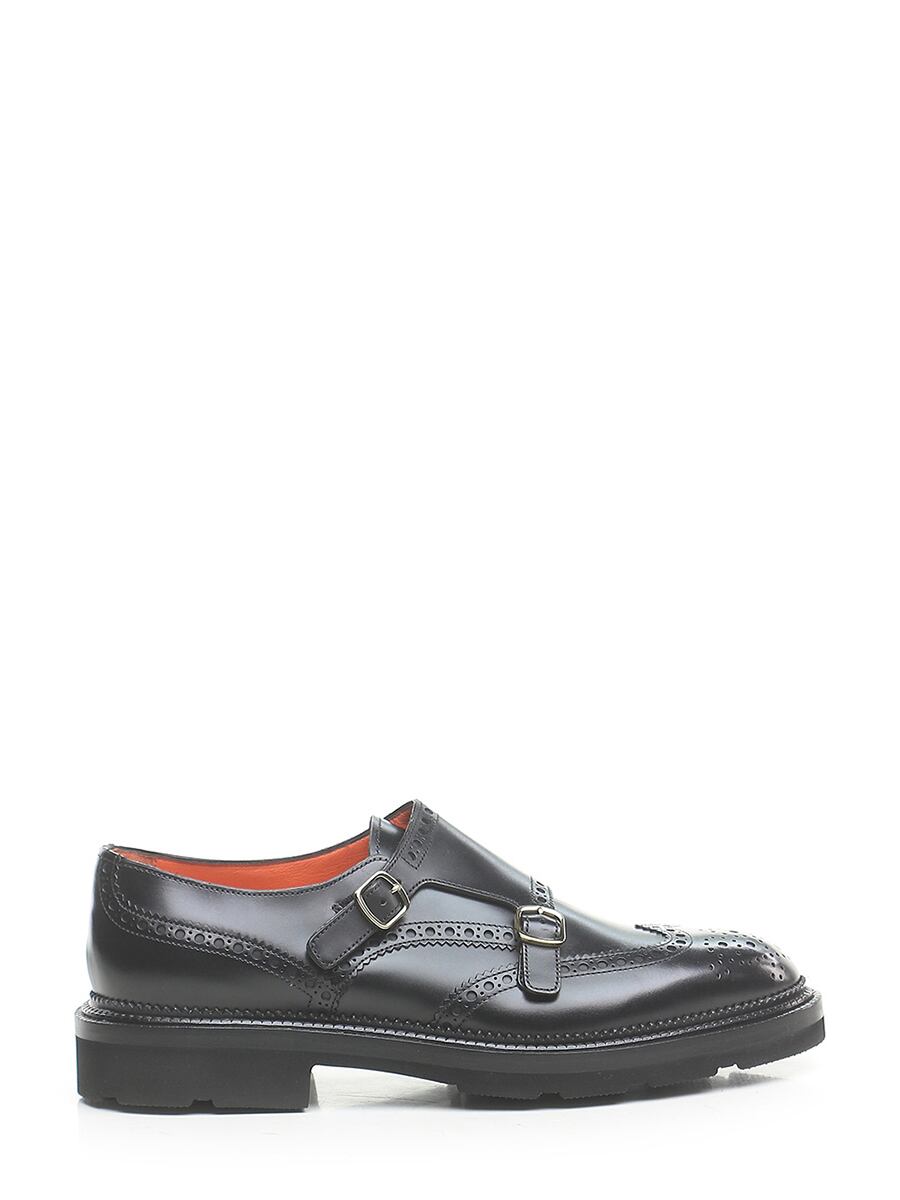 SANTONI サントーニ メンズ ローファー レザー・ラバー 黒