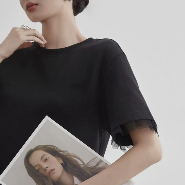 Tullepanel pleated dress C1237