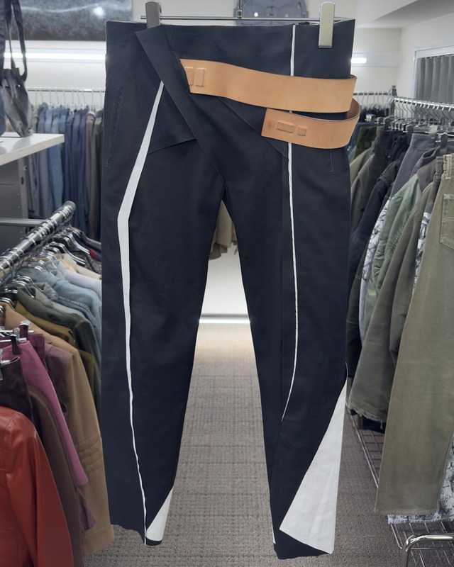 AW1999 HELMUT LANG CANVAS BIKER PANTS