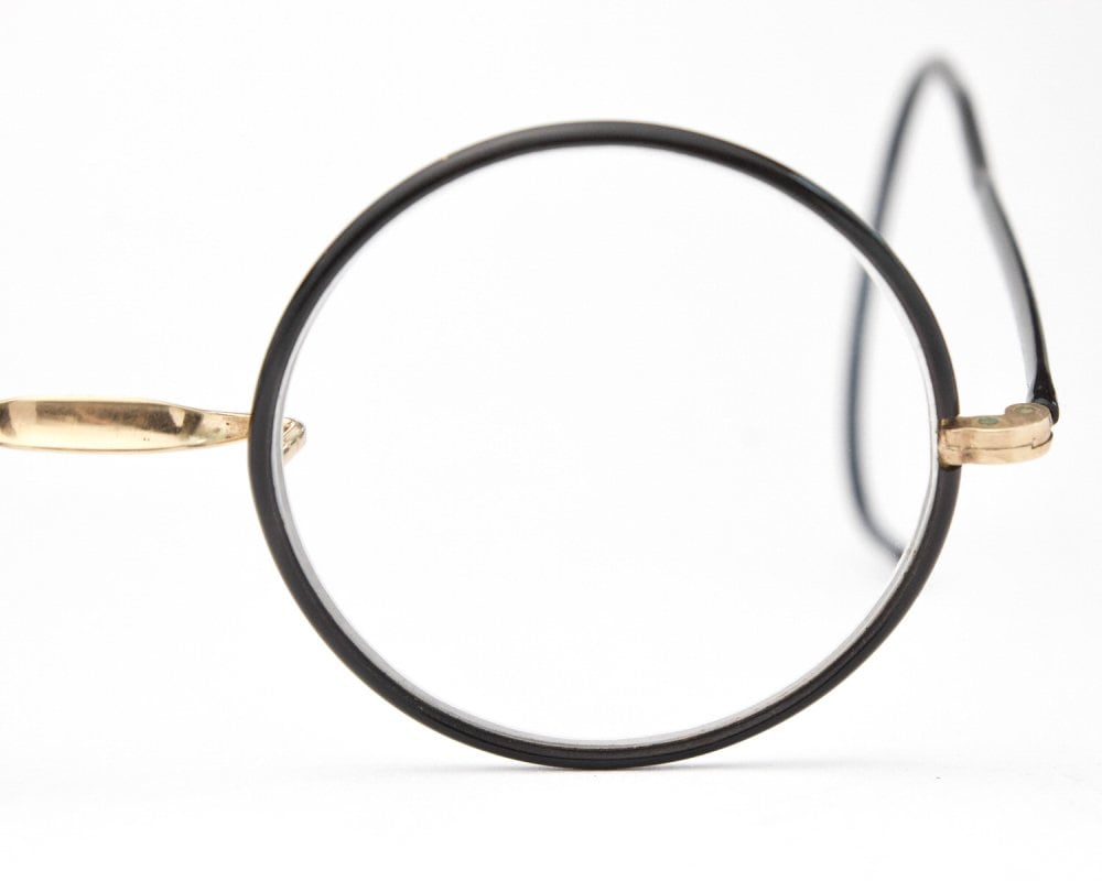 Bausch + Lomb Vintage Round Glasses [WINDSOR Style] Round Frame [1920s-]  Volume Cell Ichiyama BK | beruf