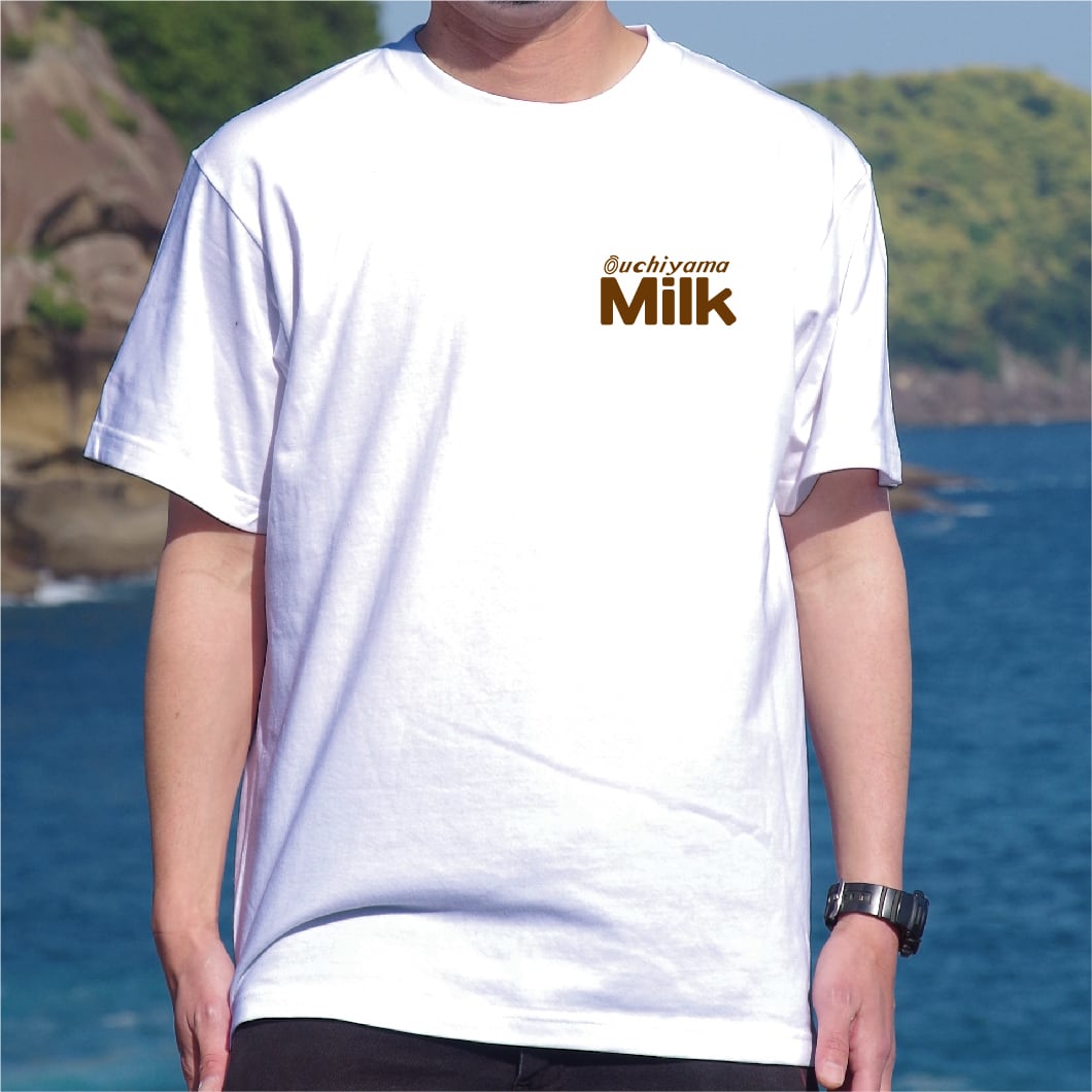 大内山コーヒー牛乳Tシャツ☆半袖『背側プリント』☆大内山酪農農業