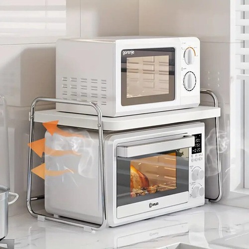 キッチン 収納 ラック 棚 幅52cm 電子レンジ ケトル 炊飯器 小物収納 2層 収納棚 おしゃれ 北欧