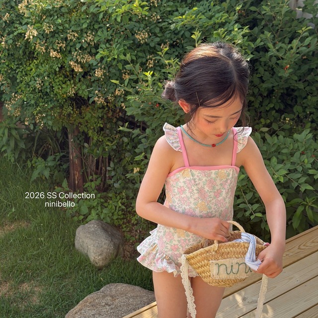 【6/18〆予約】<ninibello>  Rosieberry swimwear (bonnet set)