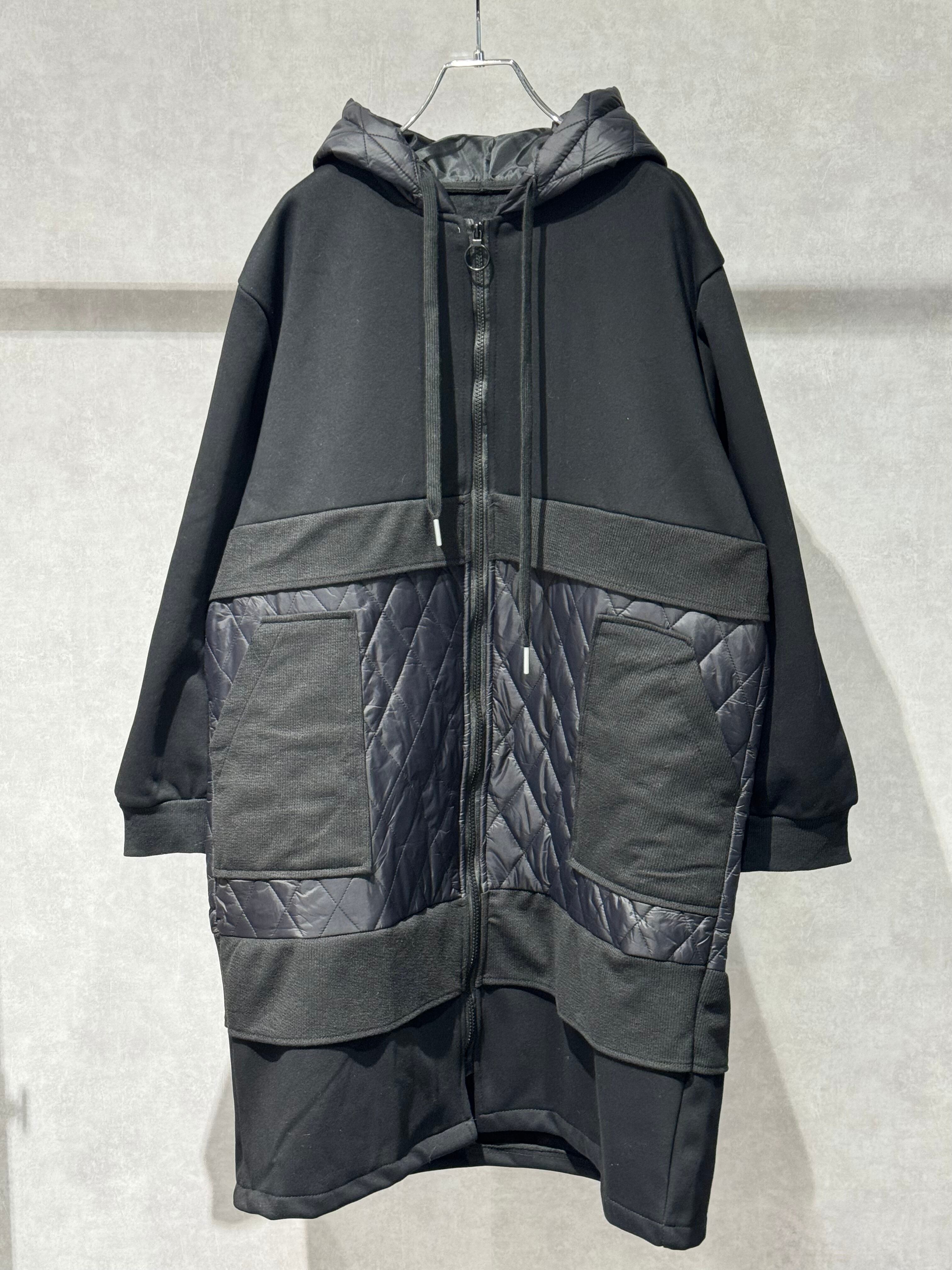 ponte quilting docking hood coat