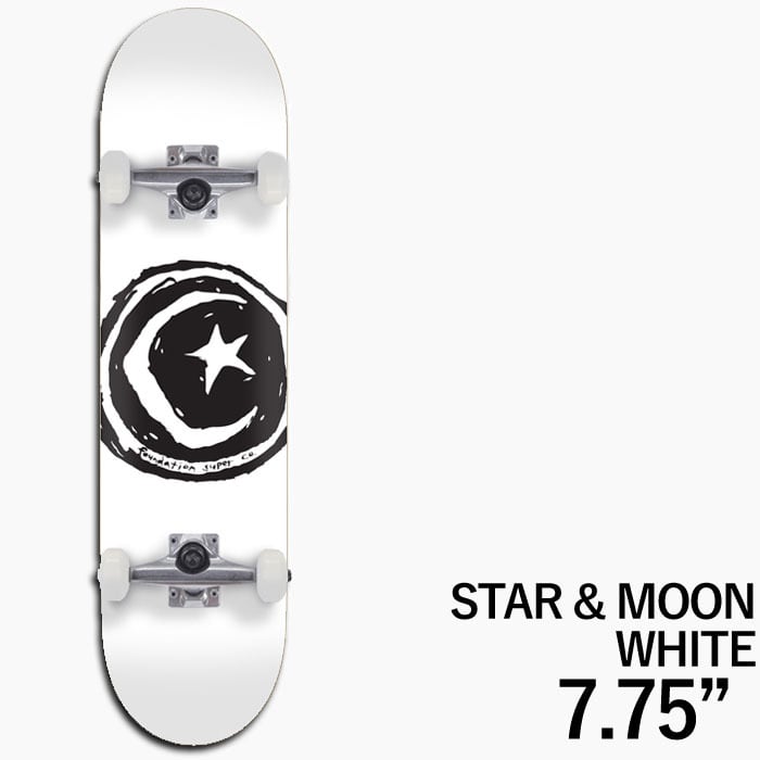 STAR ＆ MOON スターアンドムーン ホワイト スケートボード スケボー