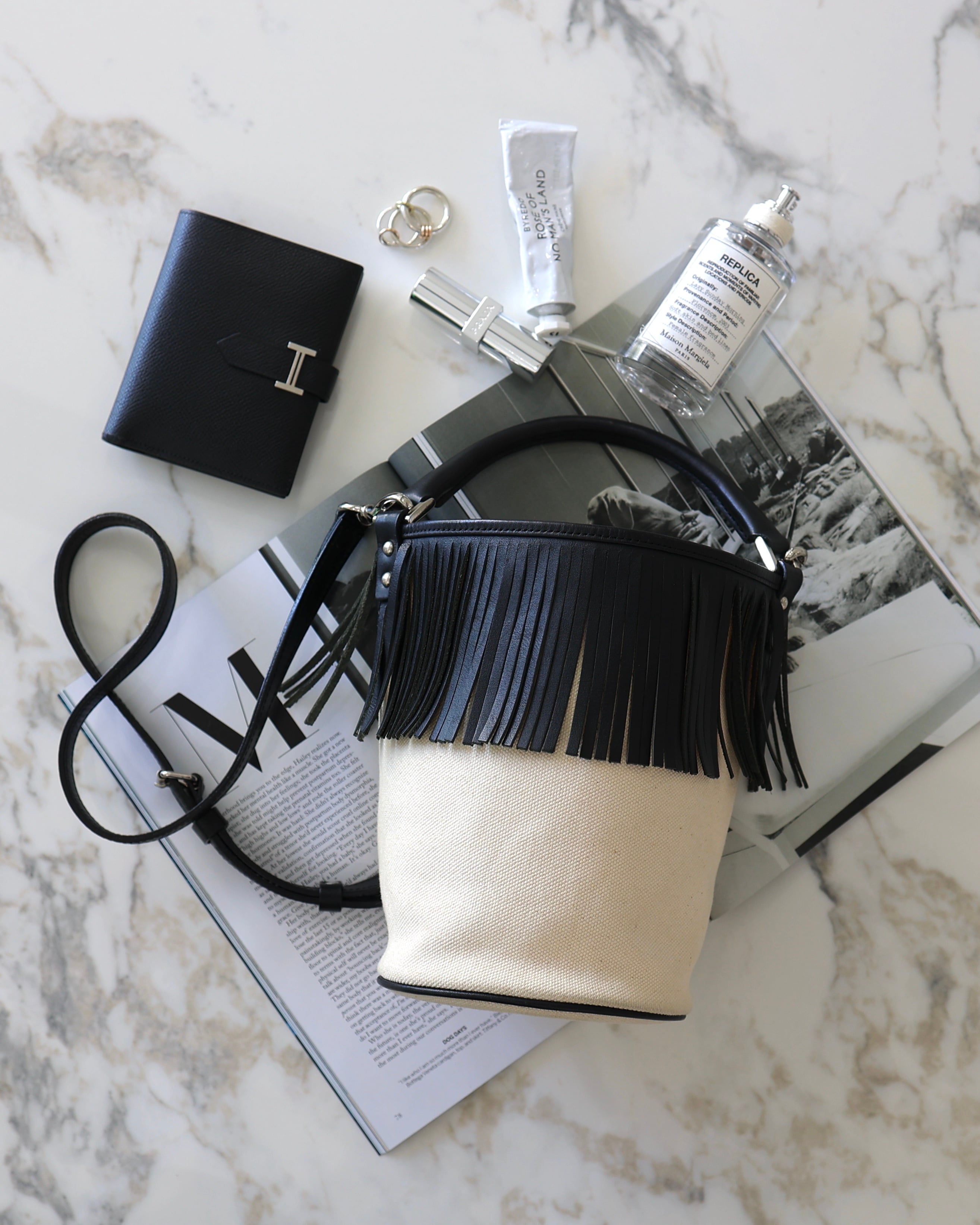 AYAKO フリンジバッグ フリンジバスケットバッグ Fringe Bucket Bag/BLACK | ayako