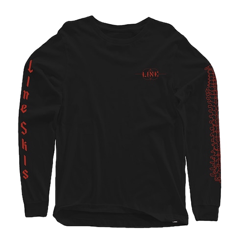 LINE： BLADE LONG SLEEVE TEE BLACK