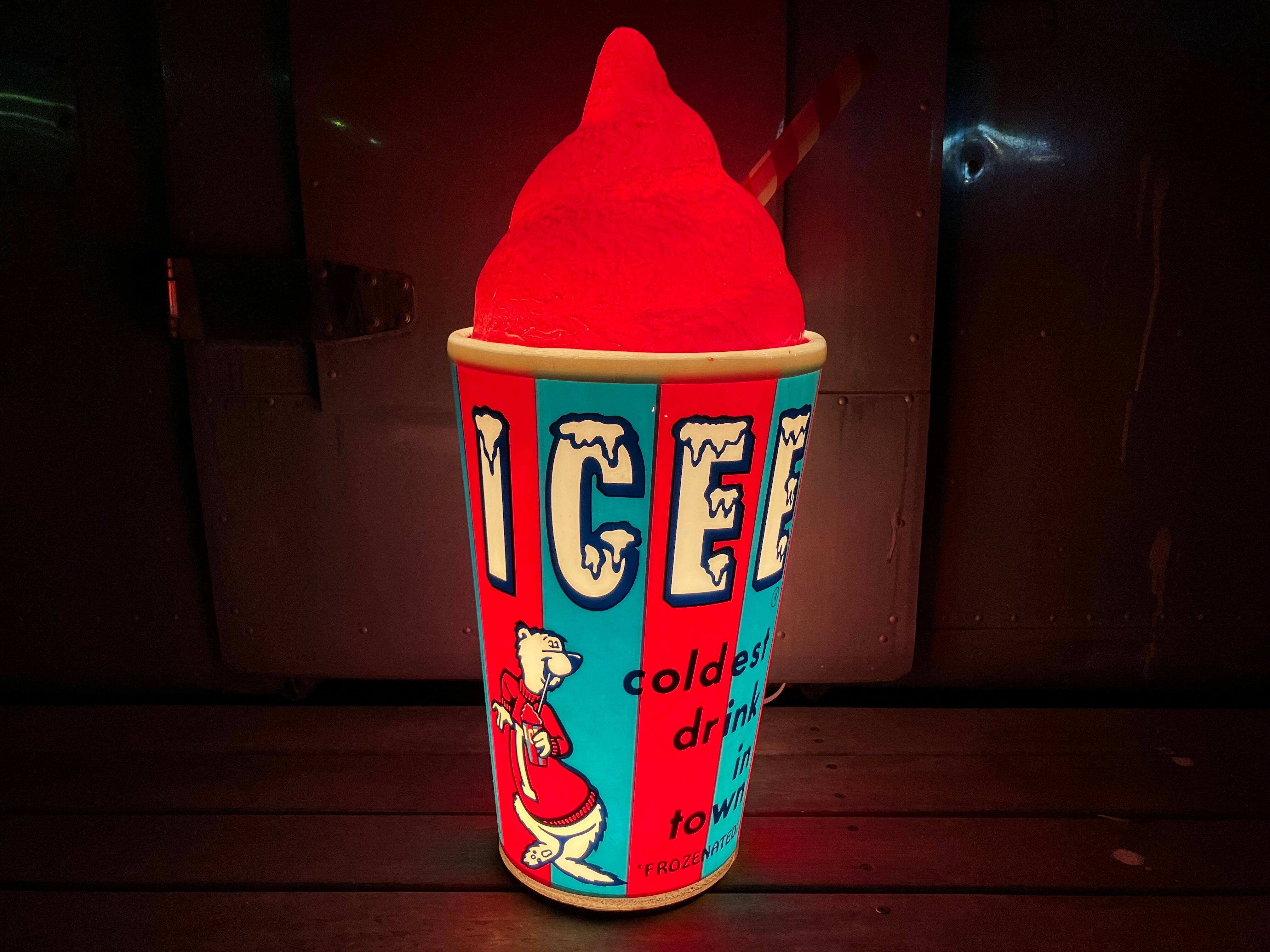 84年　アイシーベア　ライトアップ　モーション　看板ICEE ストアディスプレイ 80s ICEE BEAR STORE DISPLAY LIGHT SIGN | Pay ID