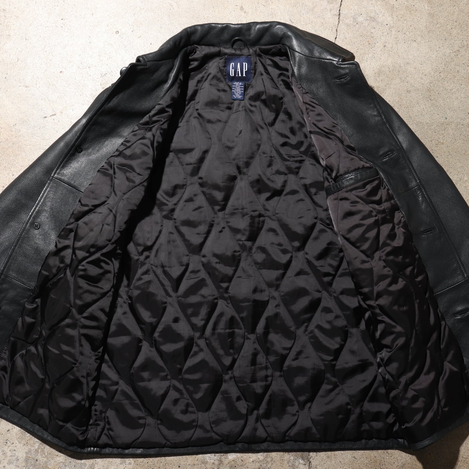 極美品 S OLD GAP 90s レザー カーコート オールドギャップ 黒 | ENCOUNT
