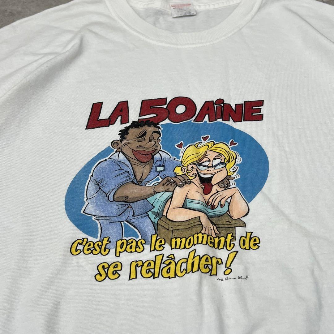 80〜90's? ユーロ　エロTシャツ　XL ユーロビンテージ 90s エロT セクシー Tシャツ ヨーロッパ 半袖 XL