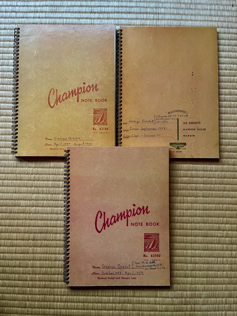 [K3100182]【 絶版洋古書】George Brecht : Notebooks I, II, III [3 Volume Set]  Verlag der Buchhandlung Walther König Cologne, Germany, 1991　