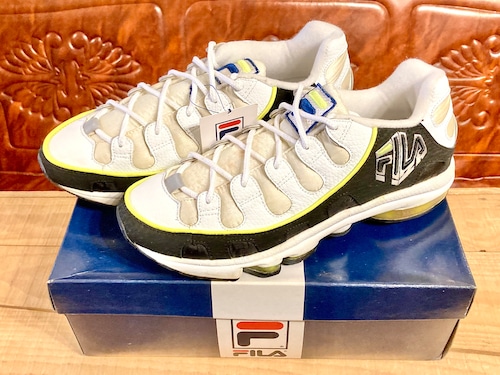 FILA（フィラ）SILVA TRAINER（シルバートレーナー）白/黒/黄 9.5 27.5cm 90s 234