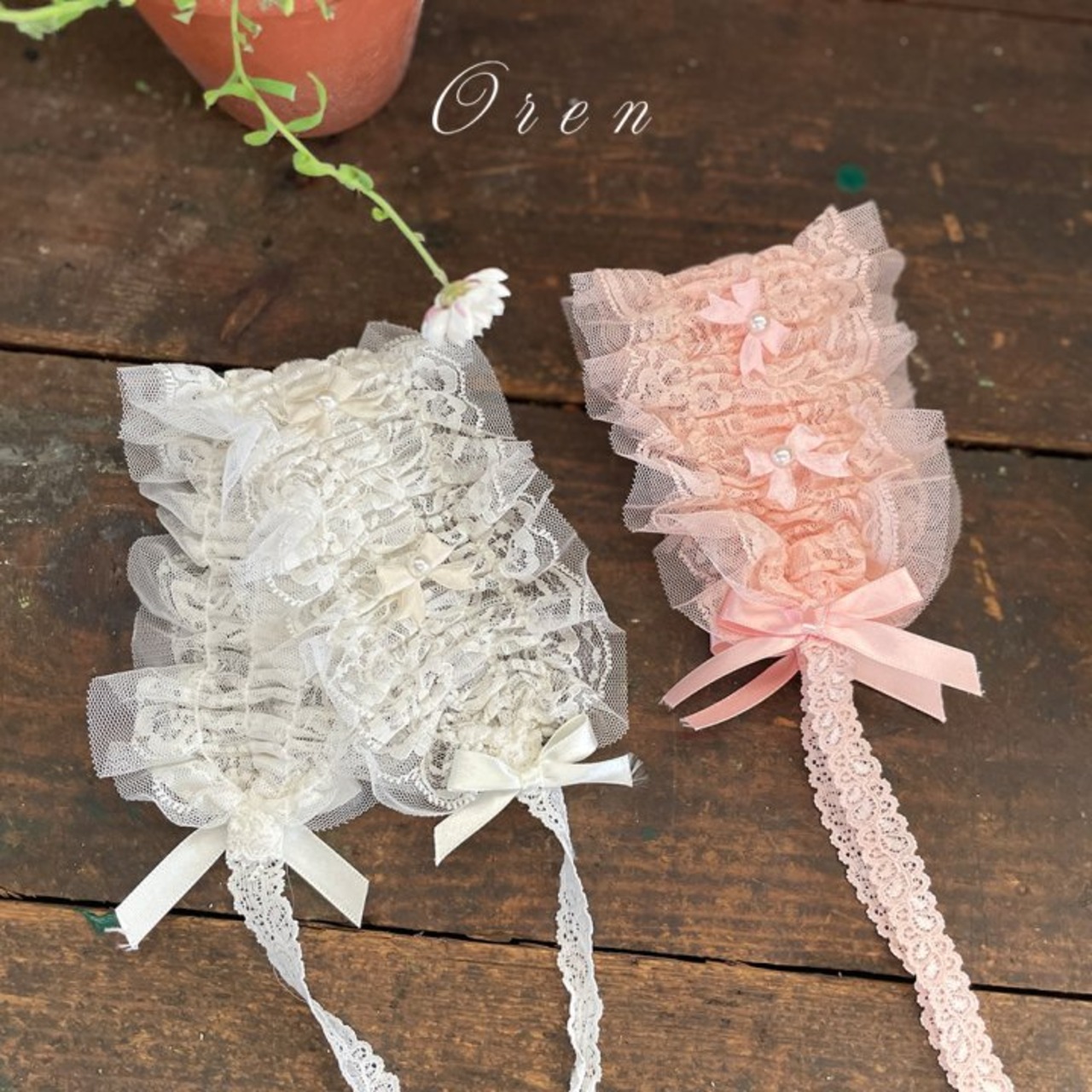 [Oren] Evelyn Ribbon Hair Band / [오렌] 에블린리본헤어밴드