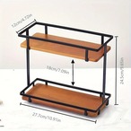 小物収納棚 小物収納ケース 木製 ２段 小物置き リビング収納 デスク収納 ヴィンテージ おしゃれ 北欧