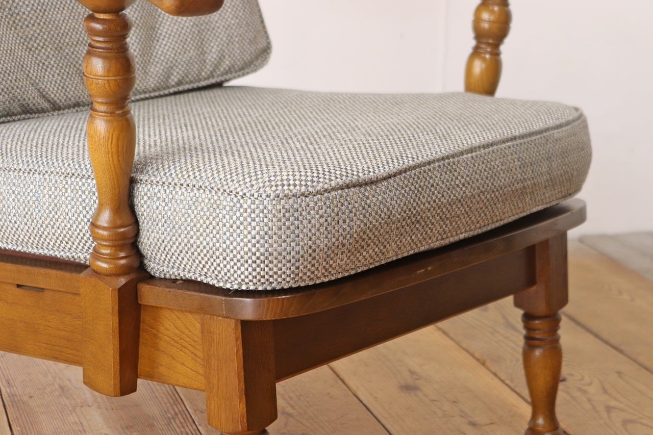 飛騨産業 キツツキ 穂高 オーク材 アーム 1Pソファ 1人掛け ラウンジ