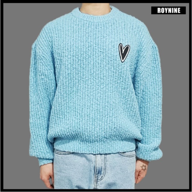 [ROYNINE] Light Blue Boucle Knit 연블루 부클 니트 正規品 韓国ブランド 韓国ファッション 韓国代行 ロイナイン