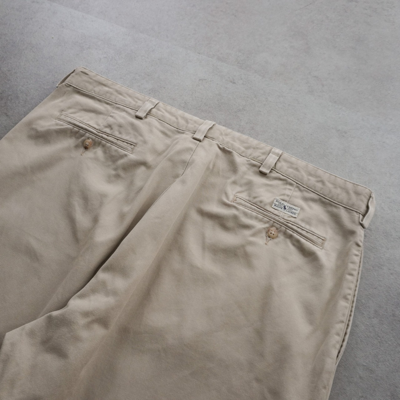 90s Polo by Ralph Lauren POLO CHINO "BARLOW" "made in USA" beige [W38.5L28相当] 古着 - 7