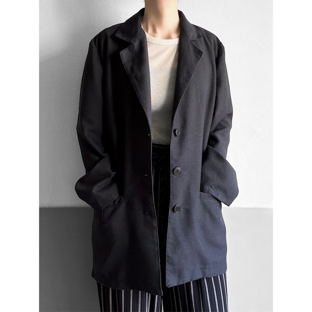 Black Three Button Tailored Jacket