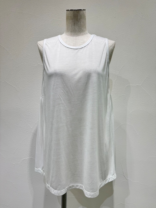 シアー天竺バックギャザータンク　601458　CYAN TOKYO　シアントーキョー　 2026年4月下旬入荷予定　1月展示会