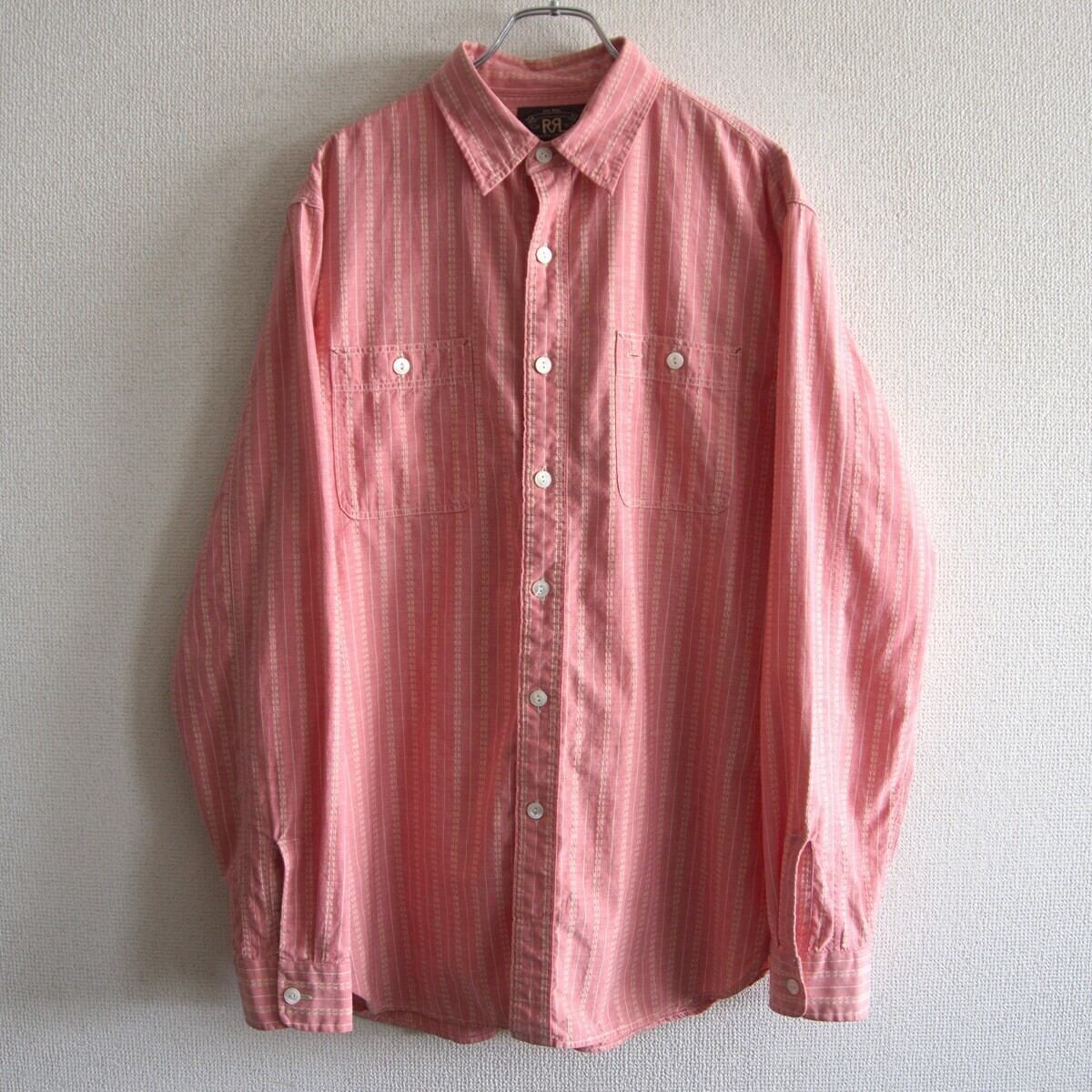 【名作】RRL【JACQUARD STRIPE WORK SHIRTS】M ストライプ ワークシャツ ダブルアールエル 26030887 名作】RRL【JACQUARD STRIPE WORK SHIRTS】M ストライプ ワークシャツ