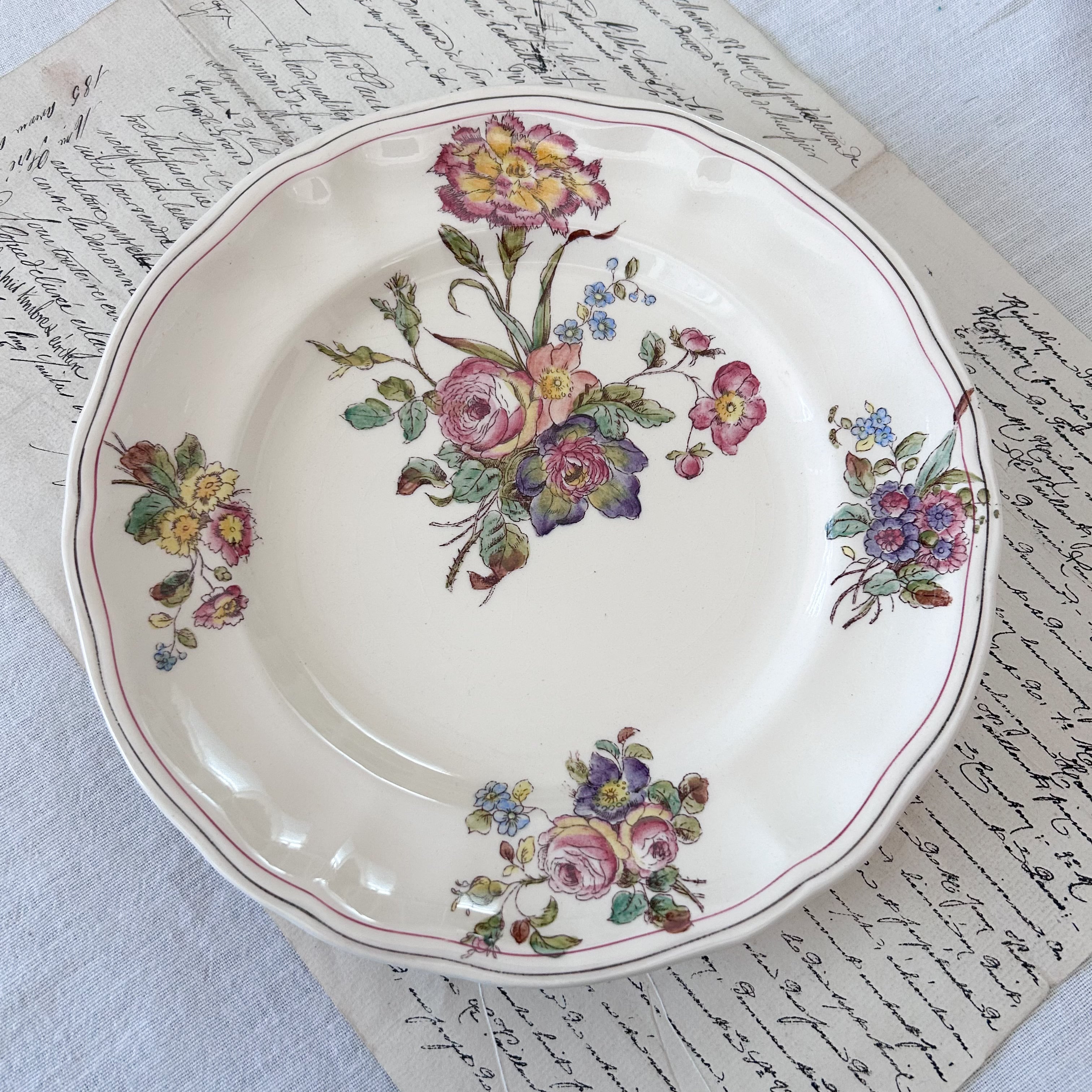 フランスアンティーク】 Badonviller（バドンヴィレ） JASMIN プレート