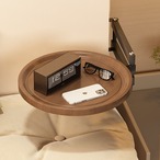 サイドテーブル ベッドサイド ソファサイド 壁掛け 折りたたみ式 回転 収納 トレイ テーブル 机 省スペース コンパクト 木製 おしゃれ ナチュラル