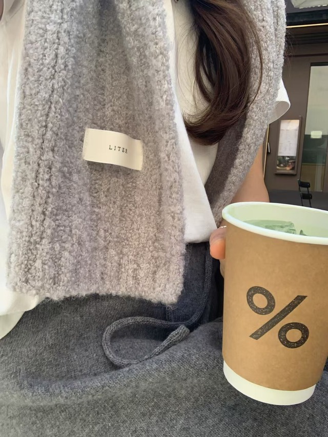 (予約) LITER / Baby alpaca boucle muffler 3color