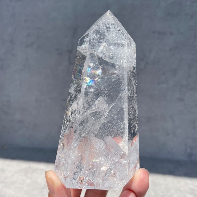 虹入り◎ミナスジェライス産クリアクォーツ タワー87◇Clear Quartz◇ 天然石・鉱物・パワーストーン