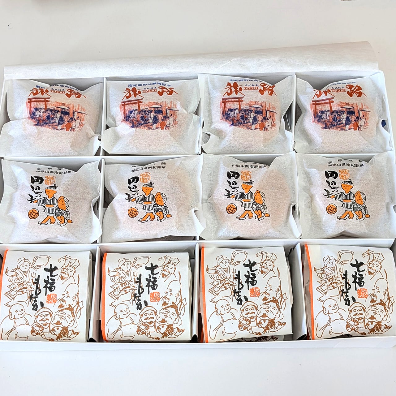 3種セット】36個入り（田辺っ子12個、旅路12個、七福もなか12個） | 七福堂